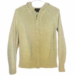 Eddie Bauer Long Sleeve Full Zip Up Sweater Hoodie